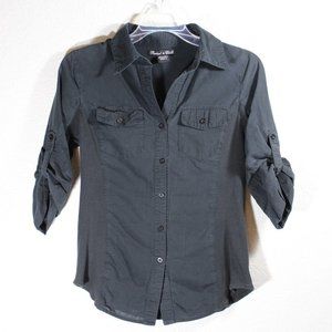 Rachael and Chloe Button Down Collard Shirt Blouse